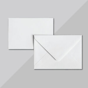 Flat white envelopes for business mailing and document presentation