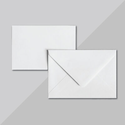 Flat white envelopes for business mailing and document presentation